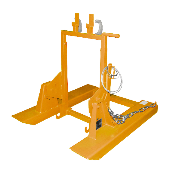 Bauer Mülltonnen-Kipper MK 120 mit Gabelzinkenaufnahme, 1x80/120l, Gelborange-Beschreibung lesen