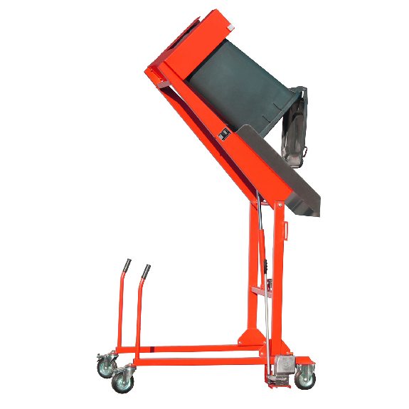 Bauer Mülltonnen-Kippstation MKS-H mit Handpumpe, lackiert, Feuerrot-Beschreibung lesen