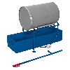 VARIOfit Fasskipper 250kg Traglast Fassauflage mit 2 Stahlrollen und Auffangwanne