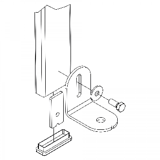 Hailo universal Fußhalter für Schachtleitern aus Edelstahl 1.4301-Beschreibung lesen