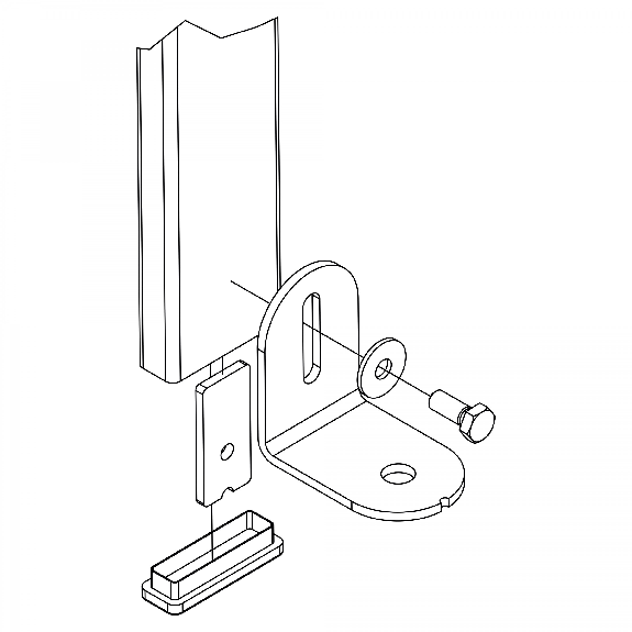 Hailo universal Fußhalter für Schachtleitern aus Edelstahl 1.4301-Beschreibung lesen