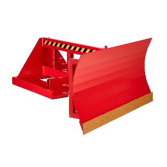 R+R Industrietechnik Schneeschieber Typ RSP-15 mit Polyurethanchürfleiste Schildbreite 1500mm RAL 3000 Feuerrot-Beschreibung lesen