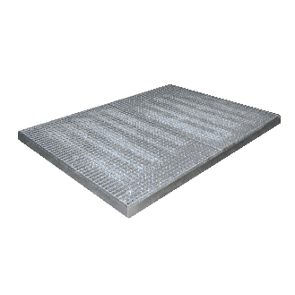 Bandeja protección suelos LxAnxAlt 1900 x 1350 x 78 mm, vol. reco. 112 l, galv.-Leer más
