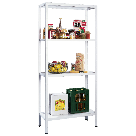 Schulte Fachbodenregal 1000x1800x400mm in sonderweiß mit 4 Böden aus Metall 65kg Fachlast Schulte Fachbodenregal 1000x1800x400mm in sonderweiß mit 4 Böden aus Metall 65kg Fachlast-Beschreibung lesen