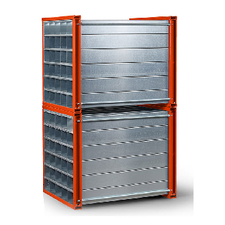 RR Industrietechnik Wabenregal RWR-24/1 1000x1000x1000mm mit 24 Fächern RAL 2004 Reinorange-Beschreibung lesen