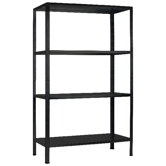Schulte Regal Stecksystem Blackline 1800x1000x350mm mit 4 Böden aus Metall 65kg Fachlast-Beschreibung lesen