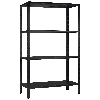 Schulte Regal Stecksystem Blackline 1800x1000x350mm mit 4 Böden aus Metall 65kg Fachlast