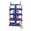 RR Industrietechnik Roll-Aus-Regal einseitg Typ RRA-D25 2x4 Lagerebenen plus Dachablage 1500kg Traglast pro Arm RR Industrietechnik Roll-Aus-Regal einseitg Typ RRA-D25 2x4 Lagerebenen plus Dachablage 1500kg Traglast pro Arm