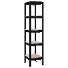 Schulte Schwerlast- Steckregal Blackline 1800x450x450mm mit 5 Böden aus Holz 90kg Fachlast
