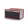 RR Industrietechnik Wabenregal RWR-16/1 1000x1000x1000mm mit 16 Fächern RAL 3000 Feuerrot
