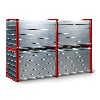 RR Industrietechnik Wabenregal RWR-36/3 3000x1000x1000mm mit 36 Fächern RAL 3000 Feuerrot