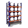 Bauer Grundregal 3006 für Fässer mit 4 Ebenen, Auffangwanne ohne Gitterrost, 12x60l liegend Bauer Grundregal 3006 für Fässer mit 4 Ebenen, Auffangwanne ohne Gitterrost, 12x60l liegend