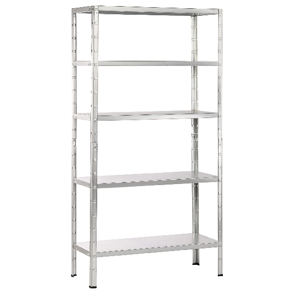 Schulte Fachbodenregal 1000x1900x400mm verzinkt mit 5 Böden aus Metall 65kg Fachlast-Beschreibung lesen