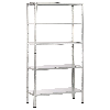 Schulte Fachbodenregal 1000x1900x400mm verzinkt mit 5 Böden aus Metall 65kg Fachlast