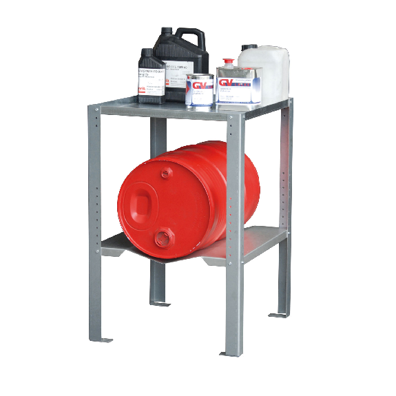 Bauer Gebinderegal Typ GR-B, verzinkt, Fassauflage/Boden Bauer Gebinderegal Typ GR-B, verzinkt, Fassauflage/Boden-Beschreibung lesen