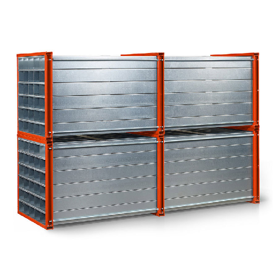 RR Industrietechnik Wabenregal RWR-30/3 3000x1000x1000mm mit 30 Fächern RAL 2004 Reinorange-Beschreibung lesen