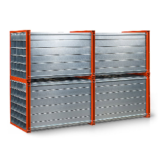 RR Industrietechnik Wabenregal RWR-30/3 3000x1000x1000mm mit 30 Fächern RAL 2004 Reinorange-Beschreibung lesen