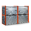 RR Industrietechnik Wabenregal RWR-30/3 3000x1000x1000mm mit 30 Fächern RAL 2004 Reinorange