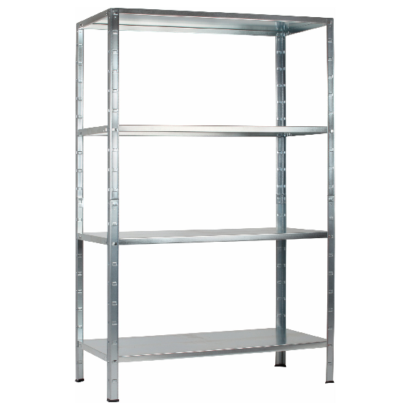 Fachbodenregal 1000x1800x450mm verzinkt mit 4 Böden aus Metall 65kg Fachlast-Beschreibung lesen