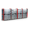 RR Industrietechnik Wabenregal RWR-20/6 6000x1000x1000mm mit 20 Fächern RAL 3000 Feuerrot RR Industrietechnik Wabenregal RWR-20/6 6000x1000x1000mm mit 20 Fächern RAL 3000 Feuerrot