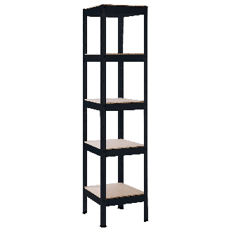 Schulte Schwerlast- Steckregal Blackline 1800x400x400mm mit 5 Böden aus Holz 90kg Fachlast-Beschreibung lesen