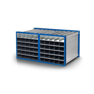 RR Industrietechnik Wabenregal RWR-16/1 1000x1000x1000mm mit 16 Fächern RAL 5010 Enzianblau-Beschreibung lesen