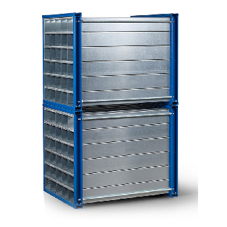 RR Industrietechnik Wabenregal RWR-16/1 1000x1000x1000mm mit 16 Fächern RAL 5010 Enzianblau-Beschreibung lesen
