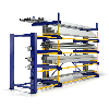 RR Industrietechnik Roll-Aus-Regal einseitg Typ RRA-E45 1x4 Lagerebenen plus Dachablage 2500kg Traglast pro Arm RR Industrietechnik Roll-Aus-Regal einseitg Typ RRA-E45 1x4 Lagerebenen plus Dachablage 2500kg Traglast pro Arm