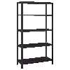 Schulte Regal Stecksystem Blackline 1900x1000x450mm mit 5 Böden aus Metall 65kg Fachlast