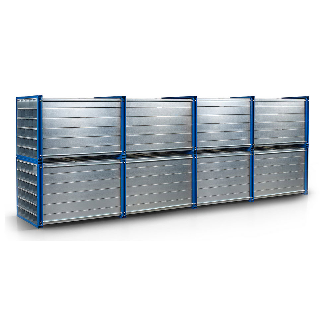 RR Industrietechnik Wabenregal RWR-24/6 6000x1000x1000mm mit 24 Fächern RAL 5010 Enzianblau-Beschreibung lesen