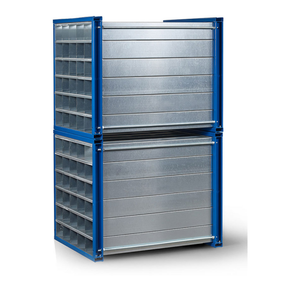 Étagère en nid d'abeille RWR-24/1 1000x1000x1000 mm avec 24 compartiments Ral 5010 enzien bleu-Leer más