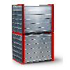 RR Industrietechnik Wabenregal RWR-48/1 1000x1000x1000mm mit 48 Fächern RAL 3000 Feuerrot RR Industrietechnik Wabenregal RWR-48/1 1000x1000x1000mm mit 48 Fächern RAL 3000 Feuerrot