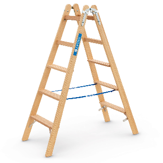 Zarges Holz Stehleiter Crestastep B, beidseitig begehbar 2x5 Stufen-Beschreibung lesen