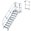 Treppen-Modul 2290mm Plattformoberkante Aluminium geriffelt 11 Stufen