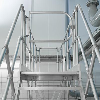 Treppen-Modul 2290mm Plattformoberkante Aluminium geriffelt 11 Stufen