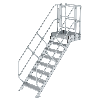 Treppen-Modul 1670mm Plattformoberkante Aluminium geriffelt 8 Stufen Treppen-Modul 1670mm Plattformoberkante Aluminium geriffelt 8 Stufen