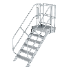 Treppen-Modul 1250mm Plattformoberkante Aluminium geriffelt 6 Stufen Treppen-Modul 1250mm Plattformoberkante Aluminium geriffelt 6 Stufen