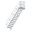 Treppen-Modul 2700mm Plattformoberkante Aluminium geriffelt 13 Stufen Treppen-Modul 2700mm Plattformoberkante Aluminium geriffelt 13 Stufen
