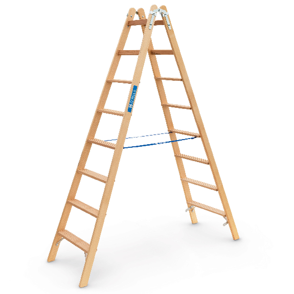 Zarges Holz Stehleiter Crestastep B, beidseitig begehbar 2x8 Stufen Zarges Holz Stehleiter Crestastep B, beidseitig begehbar 2x8 Stufen-Beschreibung lesen