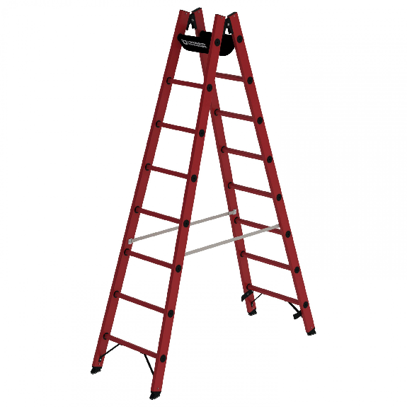 Vollkunststoff Stehleiter beidseitig begehbar 2x8 Sprossen Vollkunststoff Stehleiter beidseitig begehbar 2x8 Sprossen-Beschreibung lesen