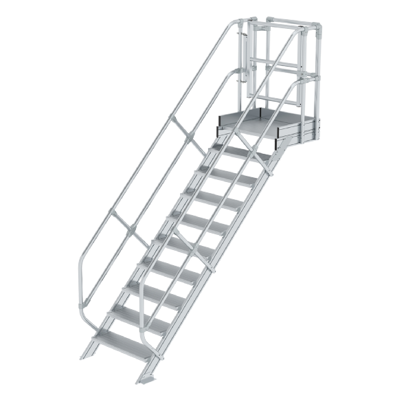 Treppen-Modul 2080mm Plattformoberkante Aluminium geriffelt 10 Stufen Treppen-Modul 2080mm Plattformoberkante Aluminium geriffelt 10 Stufen-Beschreibung lesen