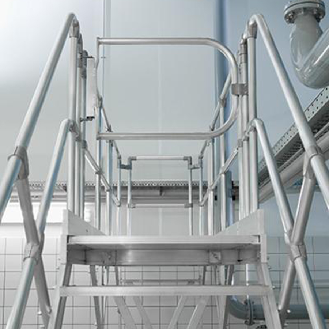 Treppen-Modul 2910mm Plattformoberkante Aluminium geriffelt 14 Stufen-Beschreibung lesen