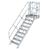 Treppen-Modul 1870mm Plattformoberkante Aluminium geriffelt 9 Stufen