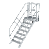 Treppen-Modul 1460mm Plattformoberkante Aluminium geriffelt 7 Stufen