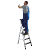 Stehleiter mit clip-step R13 250kg, 7 Stufen