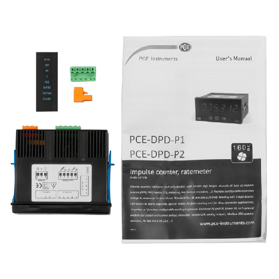 PCE Instruments Industrie-Zähler PCE-DPD-P1 |96x48 mm Impulseingang|Versorgung: 85 ... 265 V AC (50/60 Hz) / DC-Beschreibung lesen