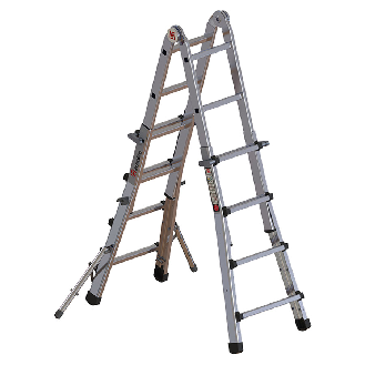 Klappleiter aus Aluminium mit Standverbreiterung 4x4 Sprossen-Beschreibung lesen
