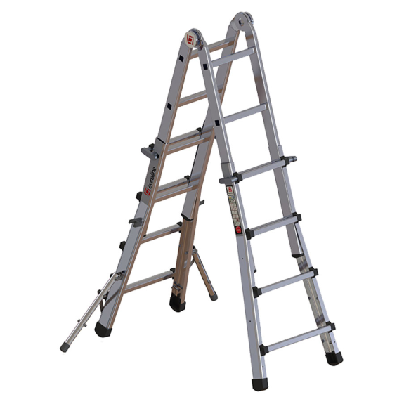 Klappleiter aus Aluminium mit Standverbreiterung 4x4 Sprossen-Beschreibung lesen