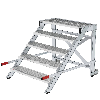 Arbeitsplattform aus Stahl mit Gitterrost 1000 mm, 5 Stufen