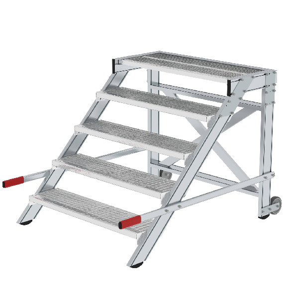 MUNK Arbeitspodest fahrbar Stahl-Gitterrost 1000mm Stufenbreite 5 Stufen MUNK Arbeitspodest fahrbar Stahl-Gitterrost 1000mm Stufenbreite 5 Stufen-Beschreibung lesen